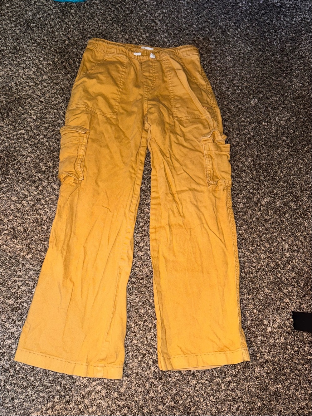 Roxy Girls' Mustard Yellow Cargo Jeans